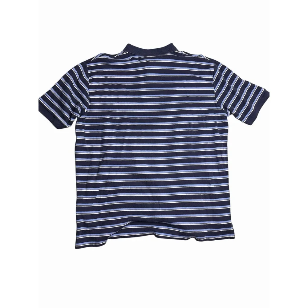 Polo Ralph Lauren Polo Shirt Mens XL Blue Striped Short Sleeve‎ Cotton